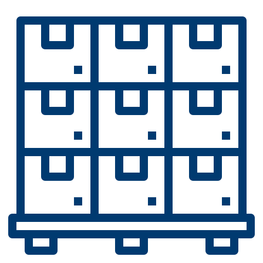 Illustration of a pallet of boxes