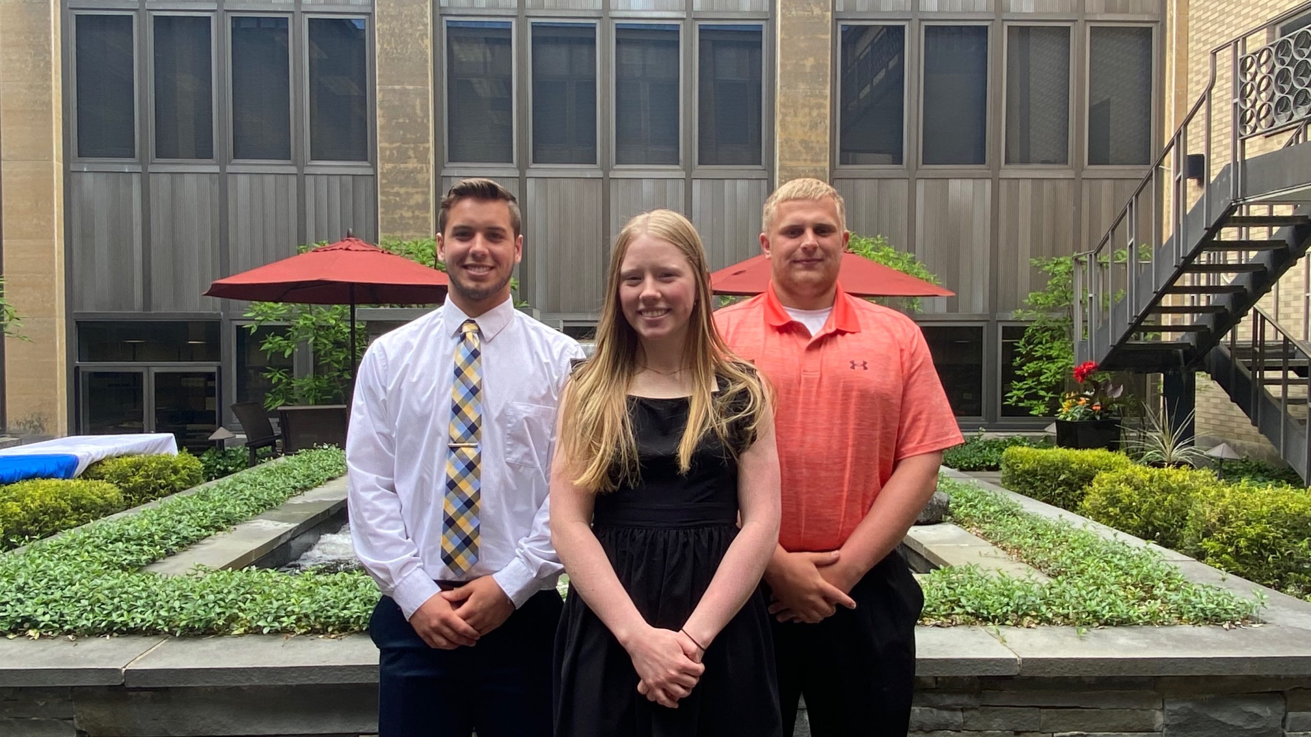 Scholarship recipients pictured left to right: Kevin Partington, Lauren Mestemaker and Alexander Frimel