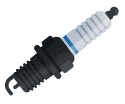 Black spark plug